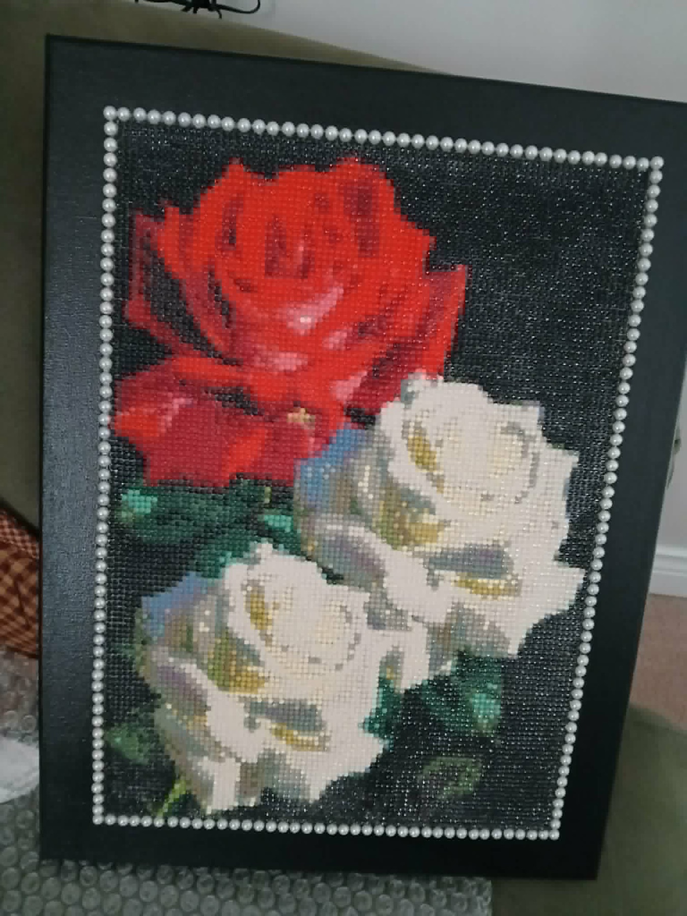 Three Roses at Night